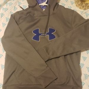 Under Armour Logo Hoodie in Grey and Blue